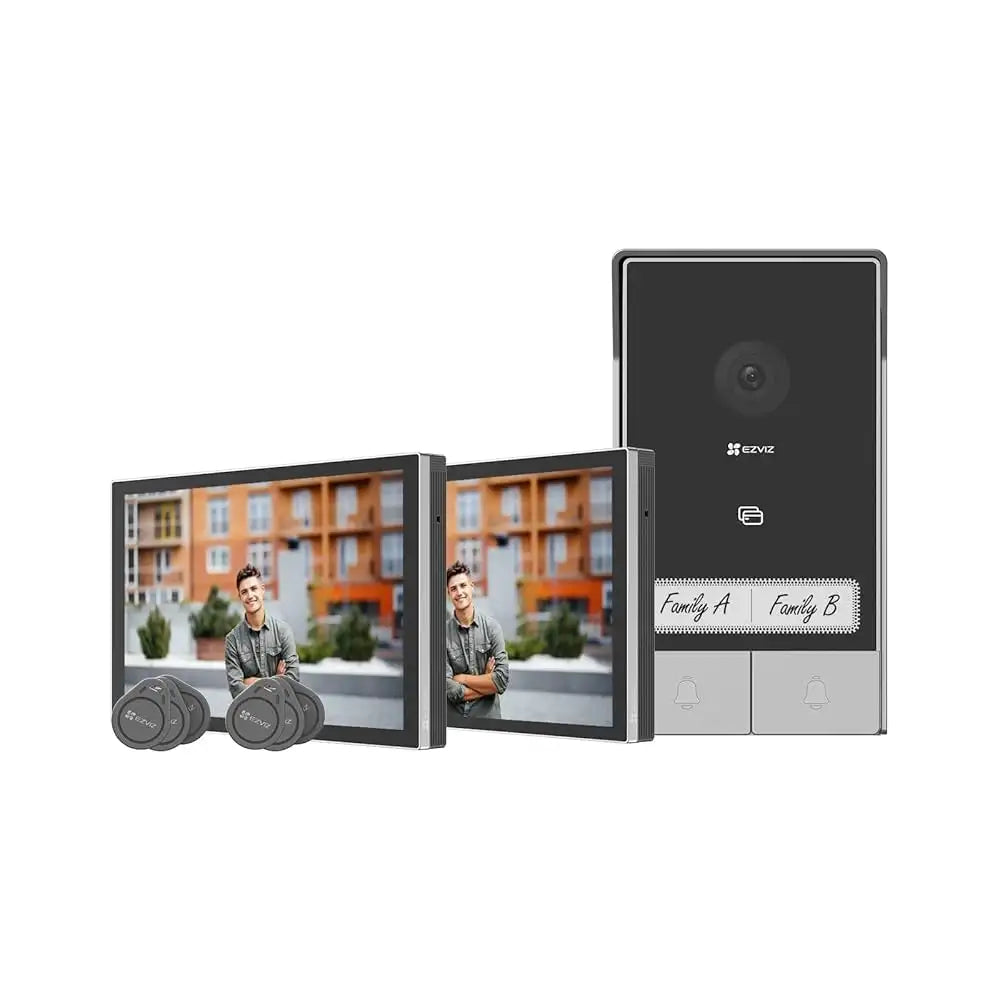 انتركم جرس شقتين EZVIZ HP7 2-Family Kit 2K Video Doorphone System انتركم جرس شقتين EZVIZ HP7 2-Family Kit 2K Video Doorphone System